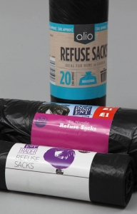 Refuse sacks, garbage bags, bin bags Refuse sacks, garbage bags, bin bags