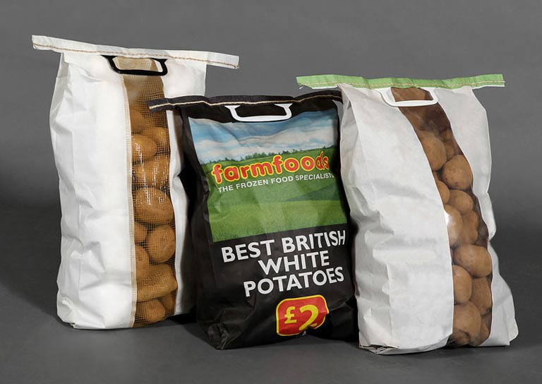 Potato paper sacks with handles Potato paper sacks with handles