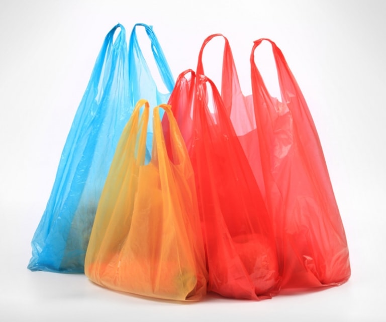 Polythene carrier bags, plastic shopping bags for food