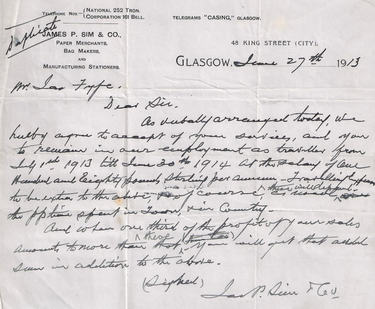 1913 Letter